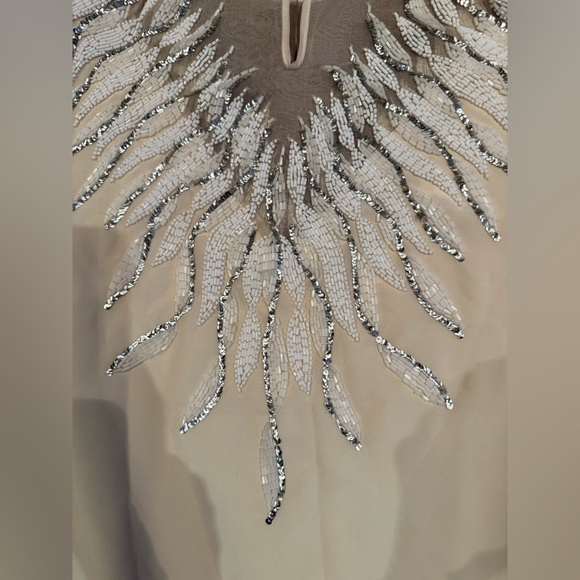 ❤️ New STUNNING ARGENTI NOTTE SILK TUNIC DRESS. Hand Beaded. Lined. Size: 6. - Picture 4 of 16